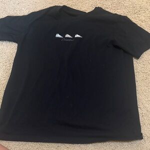 Converse Men's Black Tee with Sneaker Design